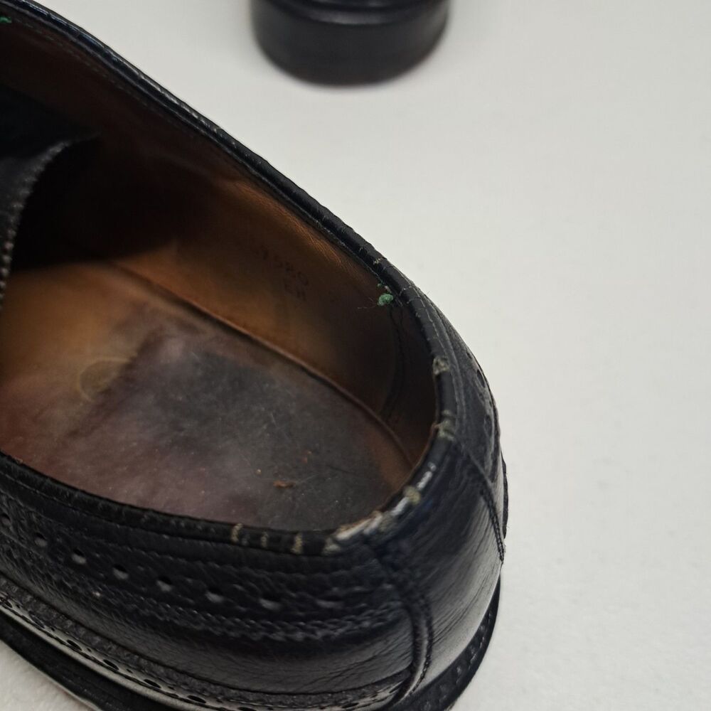 Vintage Florsheim Imperial Black Longwing EH Code V Cleat Men's 11D - Picture 10 of 11